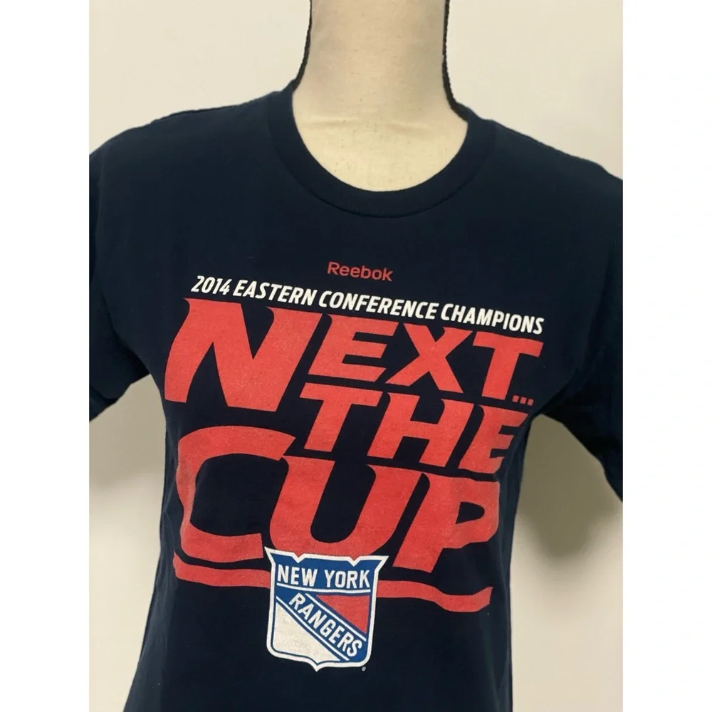 Kids Reebok NY Rangers 2014 Eastern Conference Championship T-Shirt Blue Size M - Picture 3 of 6